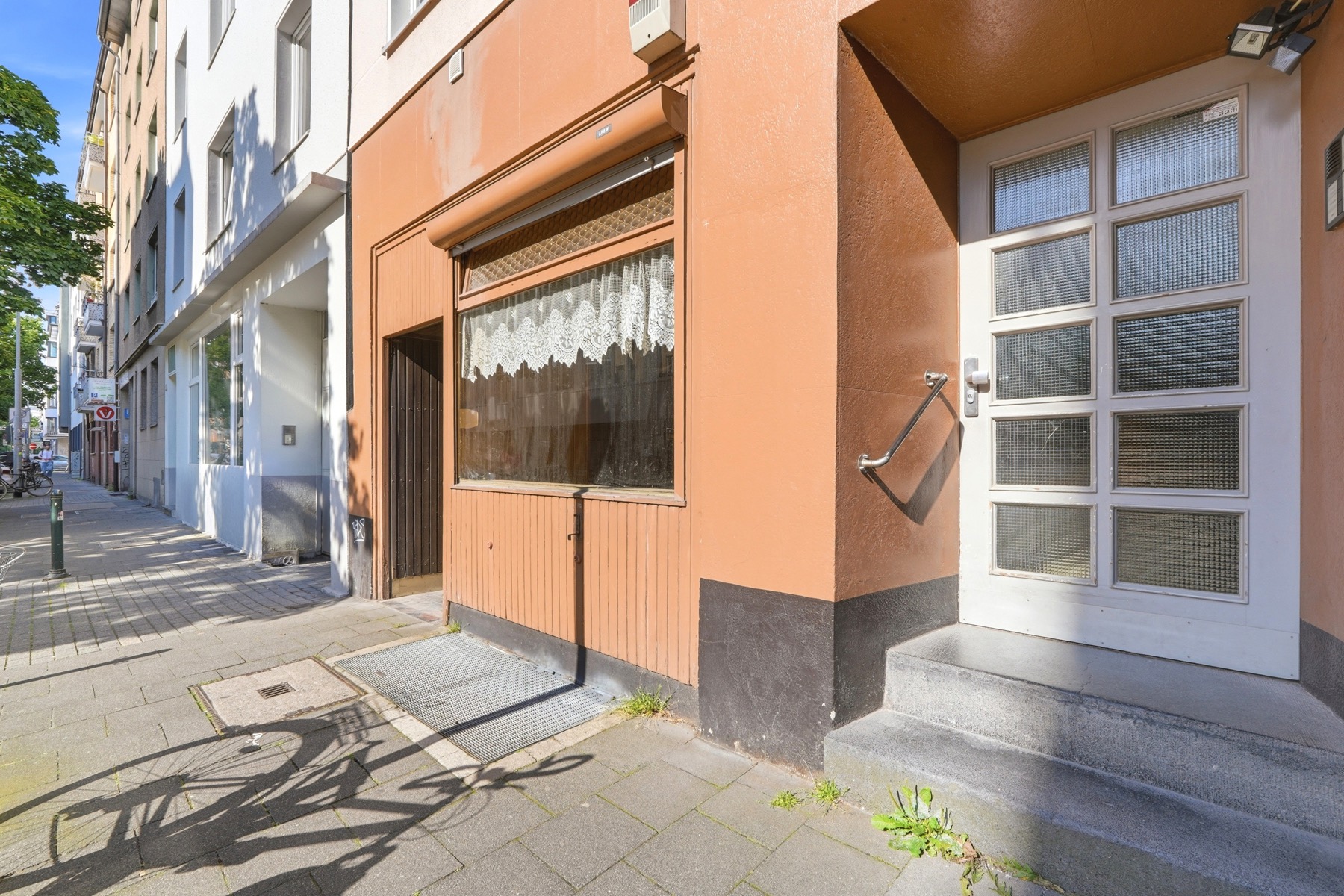 Shop window and house entrance