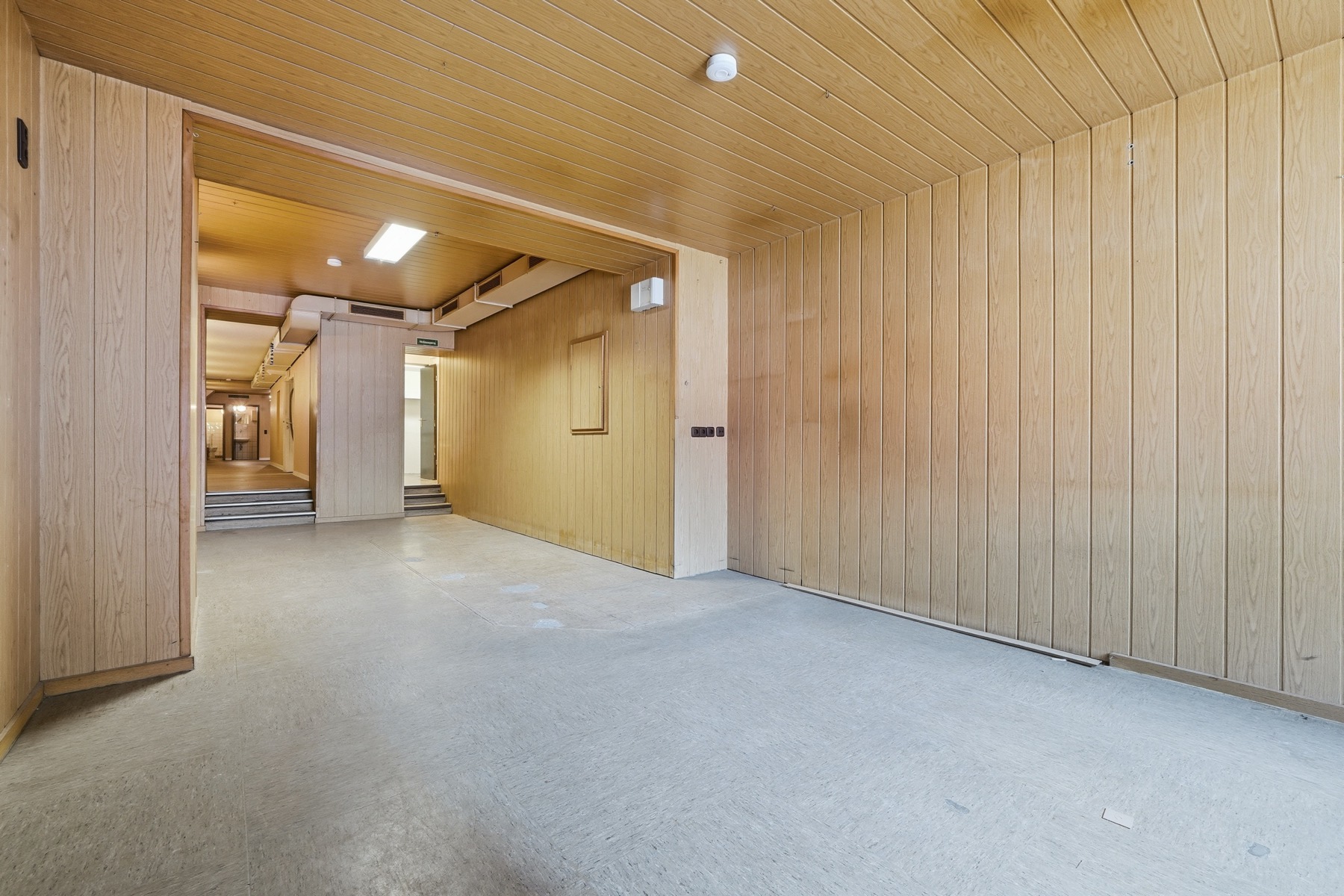 Wood-panelled room