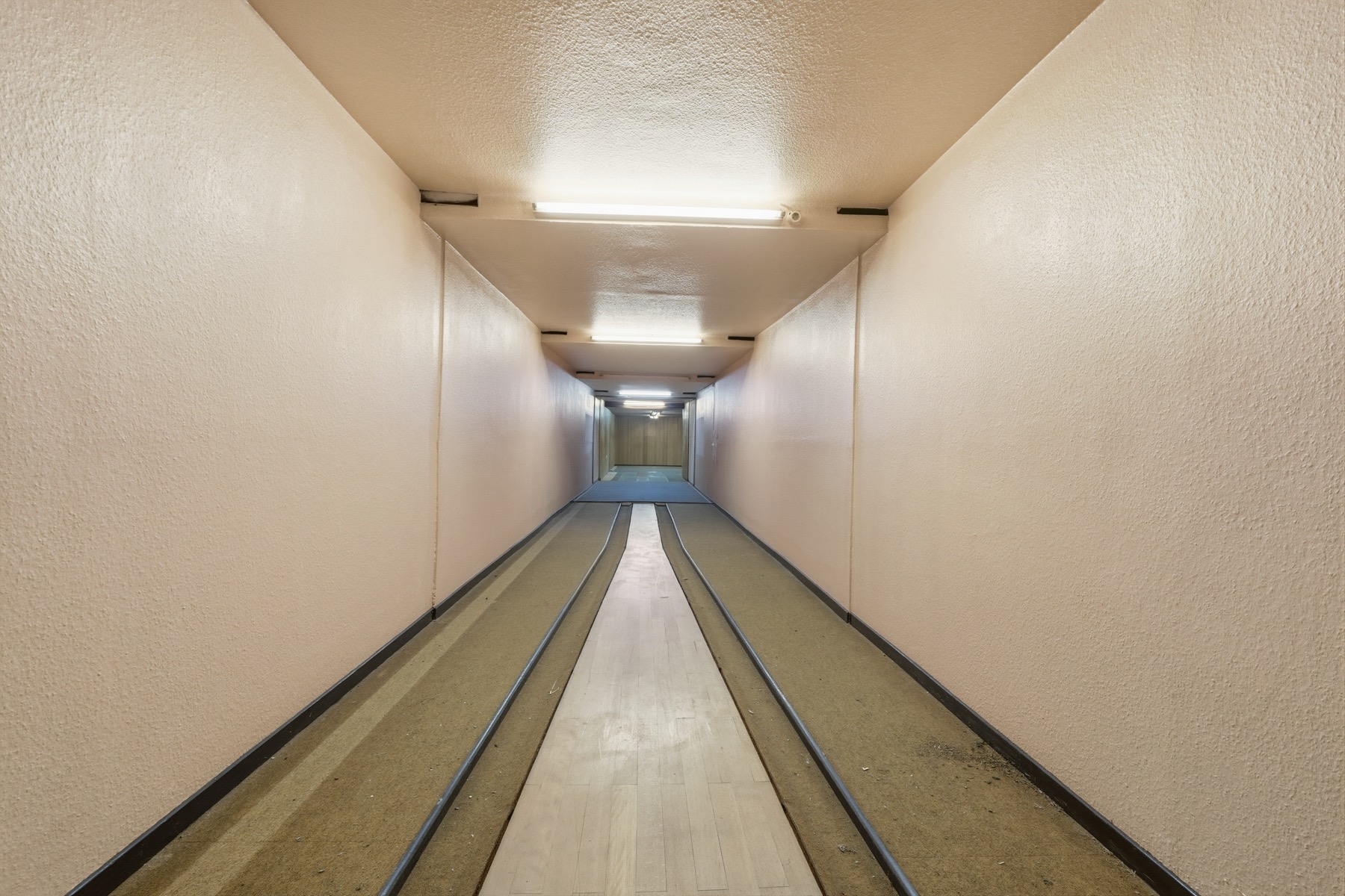 View down the bowling lane